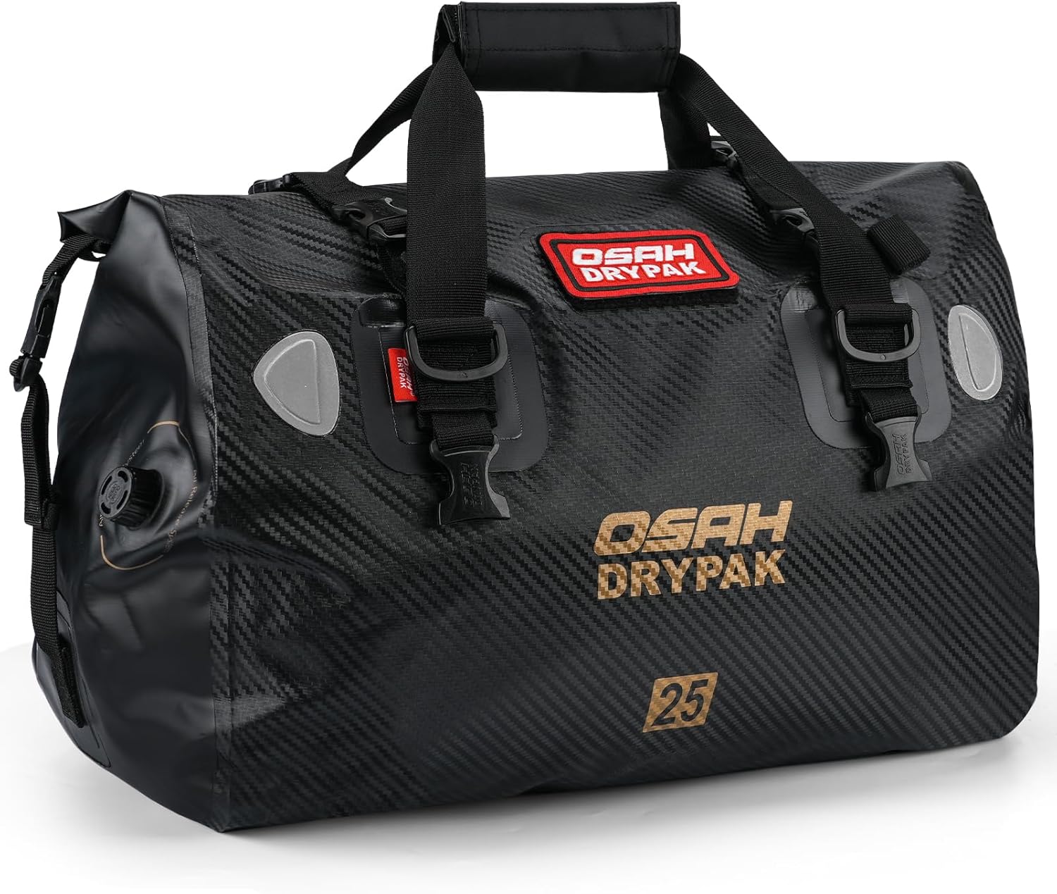 Waterproof Duffel Bag - Motorcycle Dry Bag Tail Bag with Large Storage Space, Waterproof Luggage Duffle Bags with Outer Mesh Zipper Pocket for Camping, Kayaking, Fishing & Traveling - Roamly