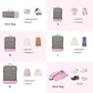 BAGAIL 4 Set/6 Set/8 Set Compression Packing Cubes Travel Accessories Expandable Packing Organizers (Half Mesh, 6-Pink)