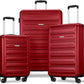 American Tourister Westridge Hardside Luggage Set with Spinner Wheels, Holly Red, 3PC Set (CO/M/L)