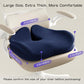 Seat Cushions for Office Chairs - Ergonomic Tailbone Pain Pressure Relief Seat Cushion - Extra Large & Thick Design Memory Foam Office Chair Cushion, 21.2" W X 16.5" L (Blue)