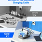 CREATIVE DESIGN 50W Charging Station for Multiple Devices,6 Port Multiple USB Charger Station with 6 Cables Compatible with iPhone,iPad Kindle Tablet and Other Electronic（Space Gray