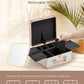 OMIRO Makeup Case, Makeup Bag with Light Up Mirror Set, Makeup Organizer Bag with Magnet Makeup Mirror for Women and Girls