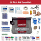 Pac-Kit Watertight Explorer 2 First Aid Kit for Hiking, Camping and Outdoor Activities, 76 Pieces