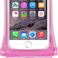 AquaVault 100% Waterproof Floating Smart Phone Case & Money Pouch - Fits All Phones - Made from Premium Heavy Duty PVC for Added Drop Protection - Includes Adjustable Neck Strap. Pink