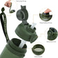TakeToday Collapsible Water Bottles 20oz, Leak Proof, BPA-Free, Foldable Silicone Travel Water Bottle with Straw Strap for Cycling, Hiking, Outdoors