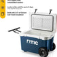 RTIC 52 Quart Ultra-Light Wheeled Hard Cooler Insulated Portable Ice Chest Box for Beach, Drink, Beverage, Camping, Picnic, Fishing, Boat, Barbecue, 30% Lighter Than Rotomolded Coolers