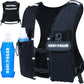 Running Hydration Vest for Women Men,Lightweight Breathable Hydration Pack with 500ml Soft Flask, Adjustable Chest Straps Reflective Backpack for Trail Running Marathon Race Jogging Cycling