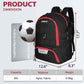 LARIPOP Soccer Backpack Soccer Bag with Ball Holder & Shoe Compartment Youth Sports Equipment Training Bag