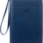 Rowgins Rfid Blocking Passport Holder Wallet, Rowgins Rfid Passport Holder with Zipper, PU Leather PassportHolder for Travel (DARK BLUE)