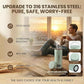 Portable Electric Kettle forTravel, Small Hot Water Kettle with NTC Temperature Control and Auto Shut-Off, 316 Stainless Steel, Green 120V & 15oz