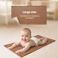 Konssy Faux Leather Baby Changing Mat, Waterproof, Wipeable & Portable Diaper Changing Pad for Travel or Home, Fits Perfectly in Diaper Bag, 32 x 20 inches (Blush,Beige)