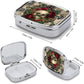 Metal 2 Compartment Pill Organizer Travel Friendly Portable Compact Pill Box Cute Pill Case to Hold Vitamins,Fish Oil,Supplements,Meds,Tablet for Purse,Pocket. (Skull)