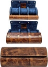 Genuine Napa Leather Watch Roll Travel Case for 3 Watches - Travel Watch Rolls and Leather Watch Display Cases with Velvet Interior - Watch Storage Organizer Men's