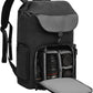 CADeN Camera Backpack Canvas Camera Bag for DSLR/SLR Mirrorless Camera with 15.6 inches Laptop Compartment, Camera Case Compatible for Sony Canon Nikon Cameras and Lens Tripod Waterproof Black