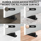 Frienda 6 Pcs Jumbo Door Stoppers Heavy Duty Door Stopper Tall up to 2inch Tall Wedge TPR Large Wedge Stackable Big Rubber Doorstop for Hotel Carpet Hardwood Concrete and Tile (Black)