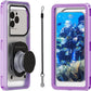 Premium Waterproof Phone Pouch with Lanyard,7.5'' Floating Waterproof Phone Case/Bag for Snorkeling IPX8/Underwater HD Photo/Touch Compatible with iPhone 16/15/14/13 Pro Max Samsungs-Purple