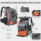 KastKing All Weather Fishing Tackle Backpack with 4 Waterproof Tackle Boxes & Removable Rod Holders,Waterproof ArmorShield Fabric Fishing Bag Storage Fishing Gear