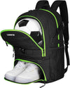 LARIPOP Soccer Backpack Soccer Bag with Ball Holder & Shoe Compartment Youth Sports Equipment Training Bag