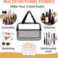 XEWEA 2PCS Small TSA Approved Clear Travel Toiletry Bags for Men Women,Transparent Makeup Cosmetic Bag with Handle,Waterproof PVC Quart Organizer Storage Pouch for Toiletries Airline Essential, Balck - Roamly