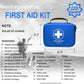SHBC Waterproof First Aid Kit (228pcs) with All Basic or Advanced Supplies You Need. Suitable for Emergencies at Home or Outside, Travel, Home, Camping, Blue