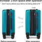Hanke 29 Inch Expandable Checked Luggage Lightweight PC Hard Shell Luggage Suitcases with Wheels Tsa Luggage Rolling Large Suitcase Travel Luggage Bag for Study Abroad.(Caribbean Blue) - Roamly