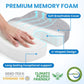 TushGuard Office/Car Seat Cushion, Non-Slip Sciatica & Back Coccyx Tailbone Pain Relief Chair Pad, Memory Foam Butt Pillow for Computer Desk, Wheelchair, Driving (Light Grey, X-Large)