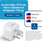 Ceptics Australia, China, New Zealand Travel Plug Adapter (Type I) - 3 Pack [Grounded & Universal] (GP-16-3PK)