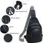 10L Crossbody Sling Bag for Women Men Anti Theft Cross Body Fanny Pack Belt Bag Purse Gifts for Women Faux Leather, Black
