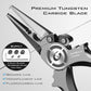 GOMEXUS Titanium Fishing Pliers 7'' with Side Cutters, Never Rust Hook Remover, Saltwater Resistant, Inshore & Nearshore Fishing (Split Ring Nose(no Leather), 7 INCHES)