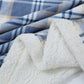 PU MEI Sherpa Blanket Twin Plaid Thick Bed Blanket, 60”*80” Super Soft Flannel Fuzzy Fleece Reversible Velvet Plush Warm Blanket for Couch (Blue White Check)