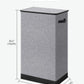 SOLEDI Laundry Hamper with Lid 100L Large & Tall Collapsible Laundry Basket, Clothes Hamper with Bag Removable Easy to Carry, Dirty Hampers for Bedroom, Bathroom, Dorm, College, Grey