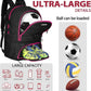 LARIPOP Soccer Backpack Soccer Bag with Ball Holder & Shoe Compartment Youth Sports Equipment Training Bag