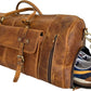 KomalC Leather Duffel Bags for Men and Women Full Grain Leather Travel Overnight Weekend Leather Bags Sports Gym Duffel for Men (Tan, 24 Inch)