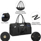 Women Weekender Travel Duffle Bag: Travel Duffel Overnight Bags with Shoe Compartment Large Carry on Tote with Toiletry Bag Weekend Traveling Yoga Gym Hospital Bag for Women with Wet Pocket Black