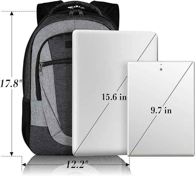 BIKROD Travel Laptop Backpack Men, School Backpacks for College Teen Boys Water Resistant Back Pack, Business Anti Theft Slim Sturdy Computer Bag Gifts Fits 15.6 Inch Laptop