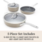 Calphalon® Premier Ceramic Nonstick 8" and 10" Frying Pan Set, Mushroom Grey