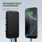 Dexnor Solar Charger Power Bank 27,000mAh, 65W PD3.0 & QC3.0 Fast Charging Powerbank External Battery Pack Portable Wireless Chargers with Flashlight and Carabiner, Compatible with MagSafe & Qi