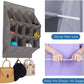 Over the Door Shoe Organizer, Grey 12 Pockets Hanging Shoe Storage Rack with Large Deep Pockets, Oxford 600D Fabric Shoe Storage Rack with 6 hook for Shoes, Home Accessories etc