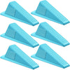 Frienda 6 Pcs Jumbo Door Stoppers Heavy Duty Door Stopper Tall up to 2inch Tall Wedge TPR Large Wedge Stackable Big Rubber Doorstop for Hotel Carpet Hardwood Concrete and Tile (Blue)