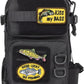Dovesun Small Fishing Backpack with Tackle Boxes Fishing Sling Bag DIY Embroidery Patches Tackle Bag Gift for Men Black