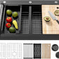 Drop In Kitchen Sink Stainless Steel 32x22 - Drop In Workstation Sink Double Bowl Commercial 16 Gauge Stainless Steel Kitchen Sinks Black