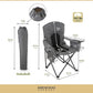 Arrowhead Outdoor Portable Folding Camping Quad Chair w/ 4-Can Cooler, Cup-Holder, Heavy-Duty Carrying Bag w/Easy Carry Shoulder Strap, Padded Armrests, Supports up to 330lbs, USA-Based Support