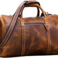 KomalC Leather Duffel Bags for Men and Women Full Grain Leather Travel Overnight Weekend Leather Bags Sports Gym Duffel for Men (Tan, 20 Inch)