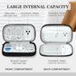FYY Electronic Organizer, Travel Cable Organizer Bag Pouch Electronic Accessories Carry Case Portable Waterproof Double Layers All-in-One Storage Bag for Cable, Cord, Charger, Phone,-Pattern Black(M)