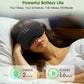 LC-dolida Sleep Mask with Headphones Bluetooth 5.4, Wireless Music Eye Mask for Sleeping Headphones with Soft Bamboo Cotton Cooling Breathable,Ultra-Thin Stereo Speaker for Side Sleepers-Black