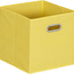 Household Essentials Yellow]Fabric Storage Bins with Handle, Bright (Pack of 6)