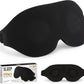 3D Sleep Mask with Travel Storage Bag – Blackout Eye Mask for Sleeping, Side Sleepers & Travel – Soft Memory Foam, Adjustable Strap, Lightweight & Comfortable Fit