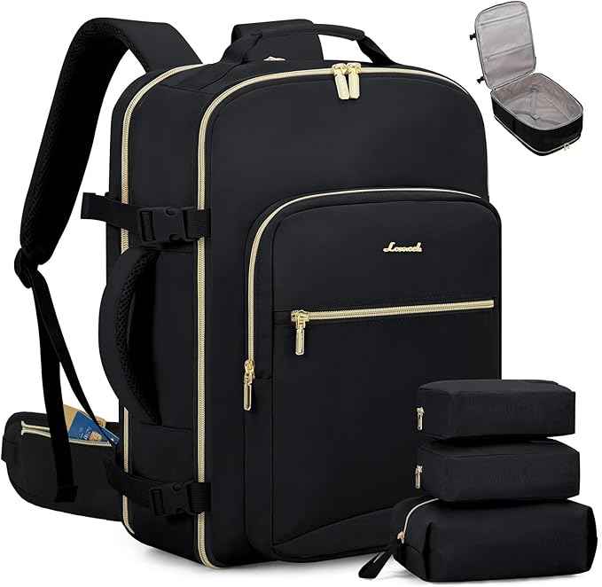 LOVEVOOK Travel Backpack for Women with Waist Strap,40L Cute Carry on Backpack Travels Essentials Personal Item Backpack for Traveling on Airplane,Large Carry on Luggage Travel Bag Flight Approved