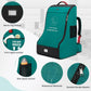 RAINSMORE Padded Car Seat Travel Bag for Airplane Heavy Duty Car Seat Backpack for Air Travel Baby Carseat Cover Bags for Airport Large Car Seats Carrier Fits Car Seats & Booster Seats, Green