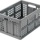 Clax® crate | folding box | basket | 48 qt (12 gal) | grey
